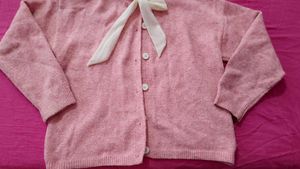 Pink Cardigan with Bow