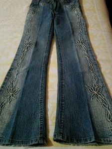 Embroidered Denim Jeans
