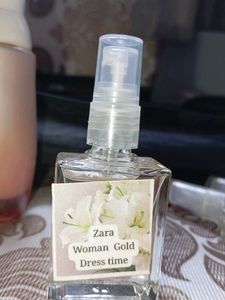 Zara Woman Gold Dress Time Perfume