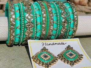 Handmade Earrings and bangles..Customized bangles