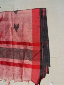 Elegant Pink &amp; Black Saree 🏷️