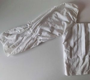 White Pleated Blouse