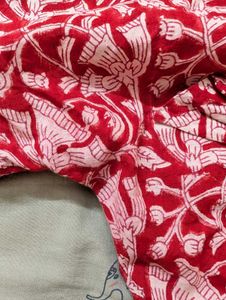 Wrap crop top in ajrakh print