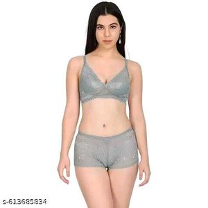 Non Padded Bra And Panty Set For Women