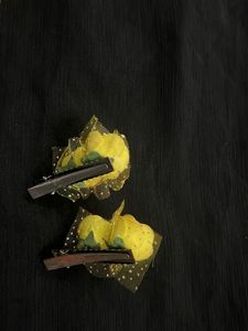 Yellow Rose Hair Accessory Set
