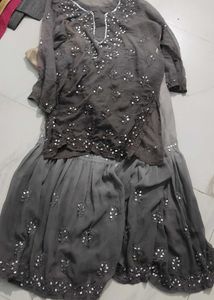 Ombre Chikankari Mirror Work Garara Set