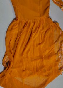 Youthnic Mustard Embroidery Kurta New With Tag
