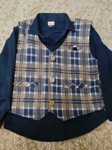 Boys Shirt And Pant With Sadri