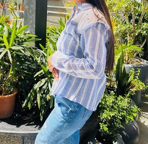 Blue Striped Blouse