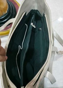 Metallic Croc-Embossed Tote