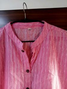 Pink Striped Tunic Top