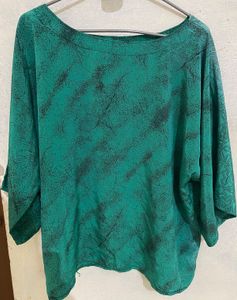 Oversizee Green Printed Top