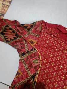 Red Printed Kurta
