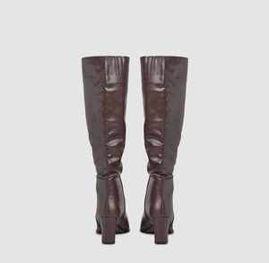 SSS Women’s Knee-High Brown Leather Boots