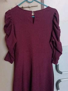 midi ballon sleeves dress