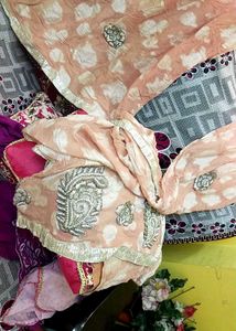 Vintage Peach &amp; Silver Skirt