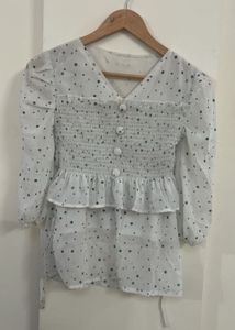 Polka Dots Full Sleeve Top