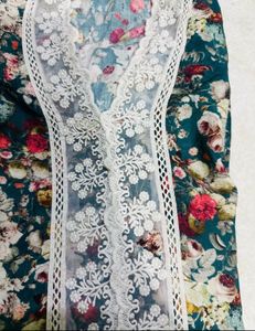 Trending Pakistani lace work suit