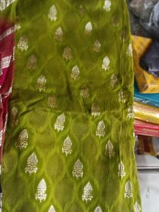 Green &amp; Red Salwar Kameez