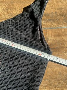 Mango Sequin One-Shoulder Party Dress XS