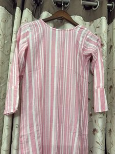 Pink Striped Kurta