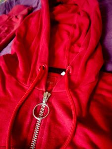 Red Quarter-Zip Hoodie