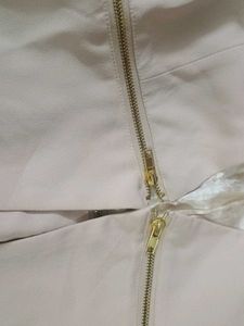Blush Pink Blazer with Zipper Detail