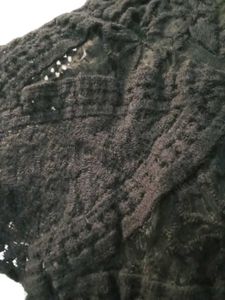 Black Crochet Shorts