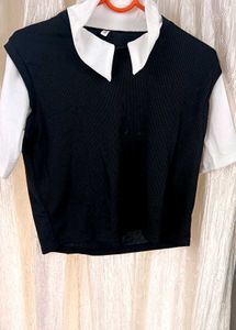 Black & White Layered Top