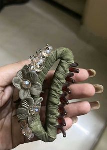 Floral & Beaded Hair Claw Clip