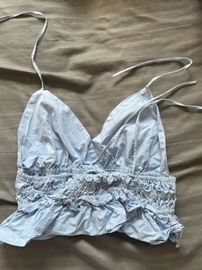 Cute Light Blue Crop Top