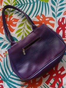 Leather Handbag (Purple Colour)