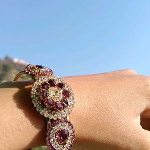 Elegant Gemstone Bangle Bracelet