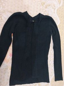 Black Long Sleeve Knit Top