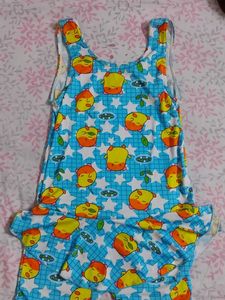 Cute Cartoon Print Baby Outfit