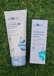 Plum Face Wash & Vegan Mucin Essence