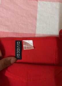 H&amp;M Red Peplum Cami Top