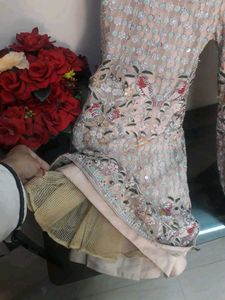 Handwork Peplum Gharara Pant Set