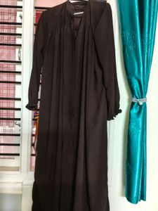 Brown Button Abaya