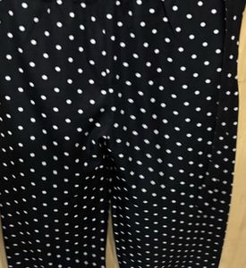 Black &amp; White Patterned Pants