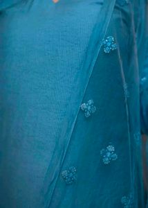 Elegant Blue Embroidered Kurta Set
