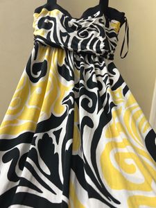 Abstract Print Maxi Dress