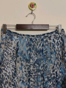 Animal Print Ruffle Skirt