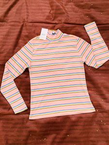 Baby Pink Highneck Knit top