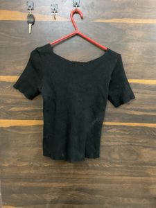 Chic Black Knit Top