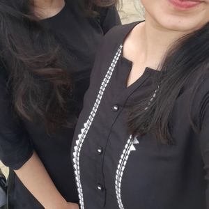 Black Kurta S Size - Avaasa