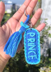 Personalized crochet name keychain