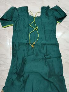Green Kurtha Set