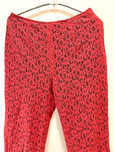 Beautiful Red Lace Imported Pants