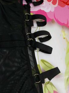 (1136)Black Mesh Lingerie Set